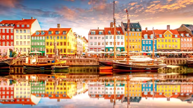 Nyhavn, Harbour in Copenhagen, Denmark