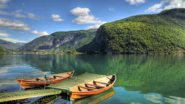 Stunning view of Sogndal Fjord in Norway
