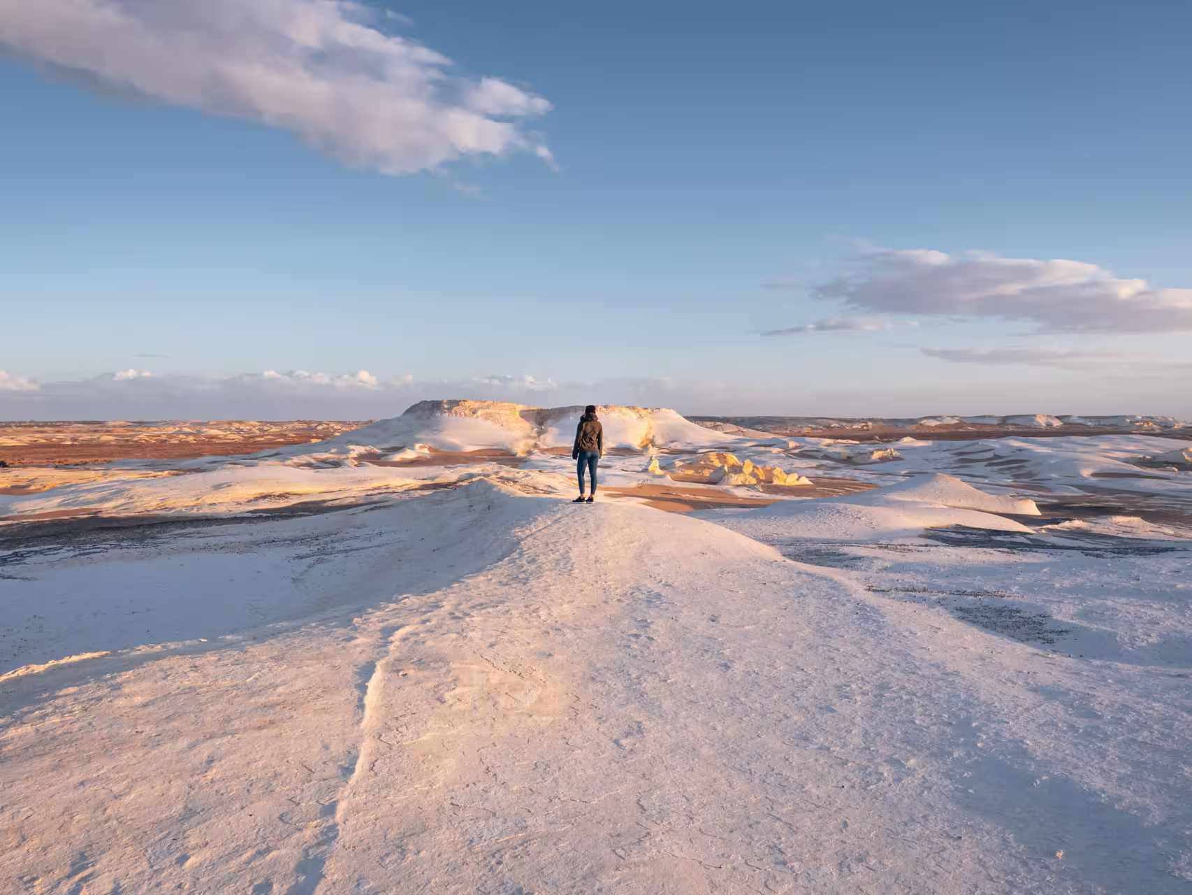 Explore the landscape of the White Desert
