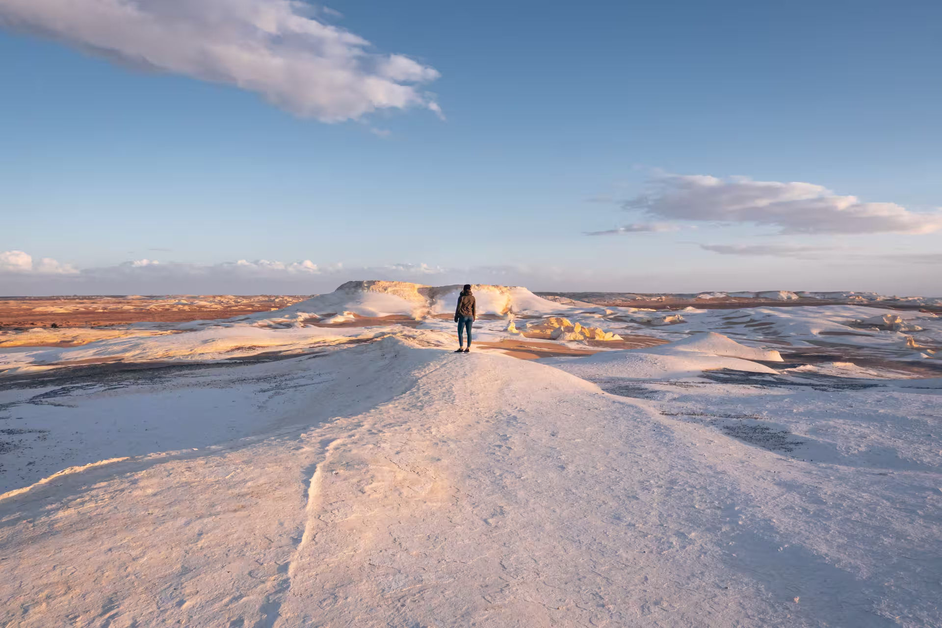 Explore the landscape of the White Desert