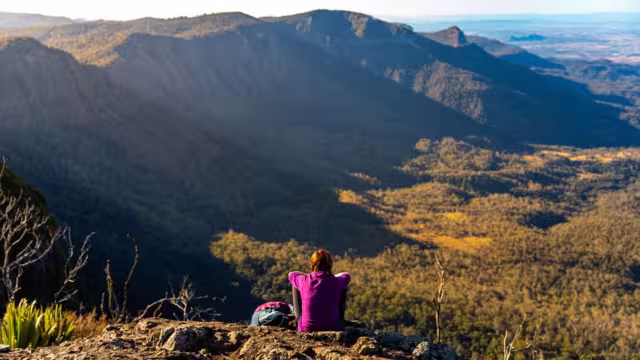 The best views on the last day of Scenic Rim hiking, with panoramic views at Bare Rock Lookout