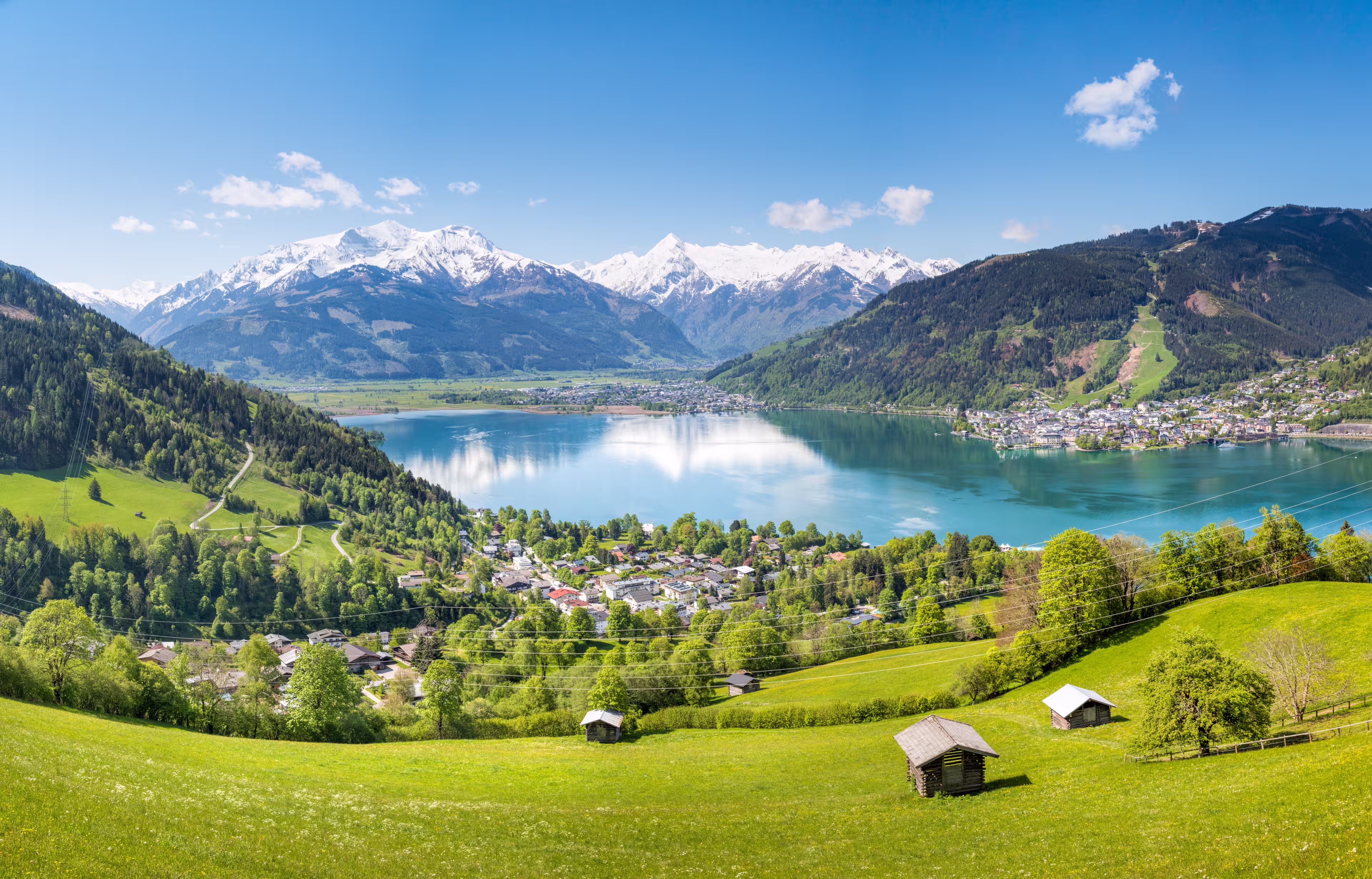 View over Zell am See in Summer, Salzburg, Austria