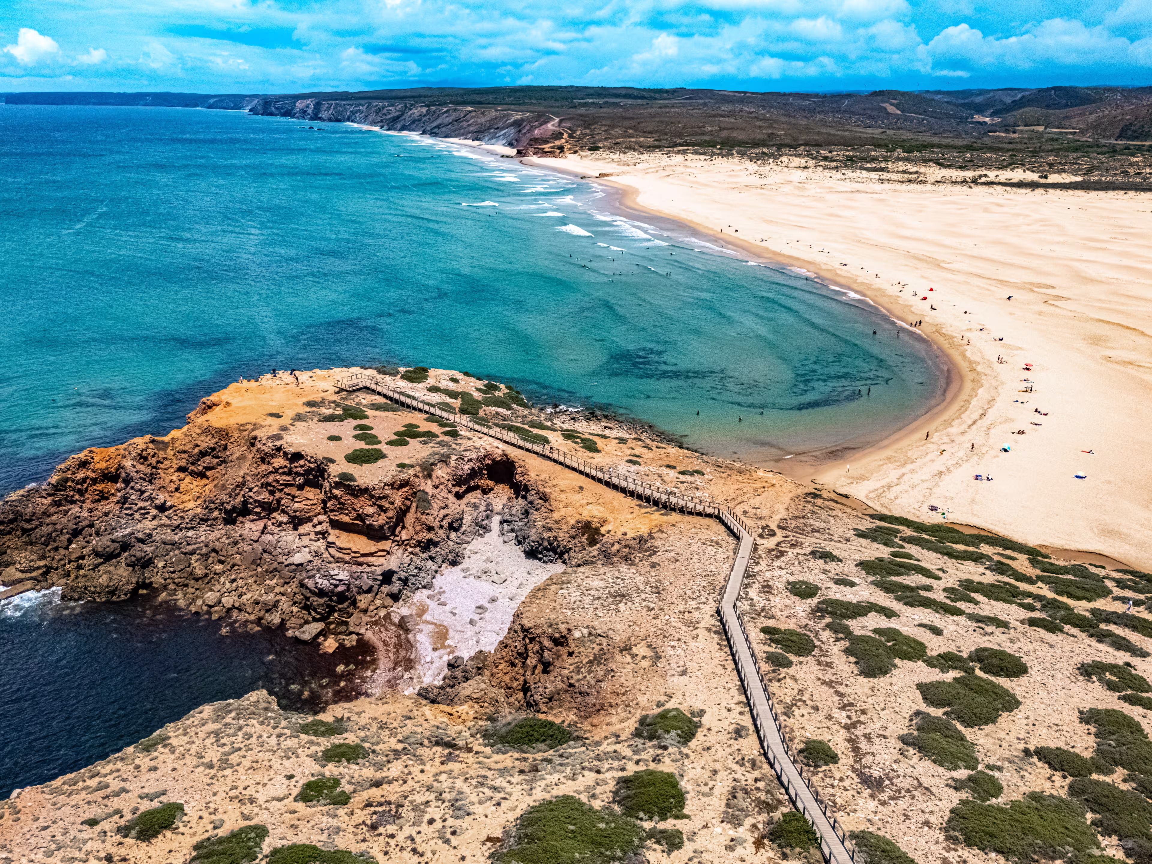 Bordeira's beach in the municipality of Vila do Bispo, Algarve, Portugal