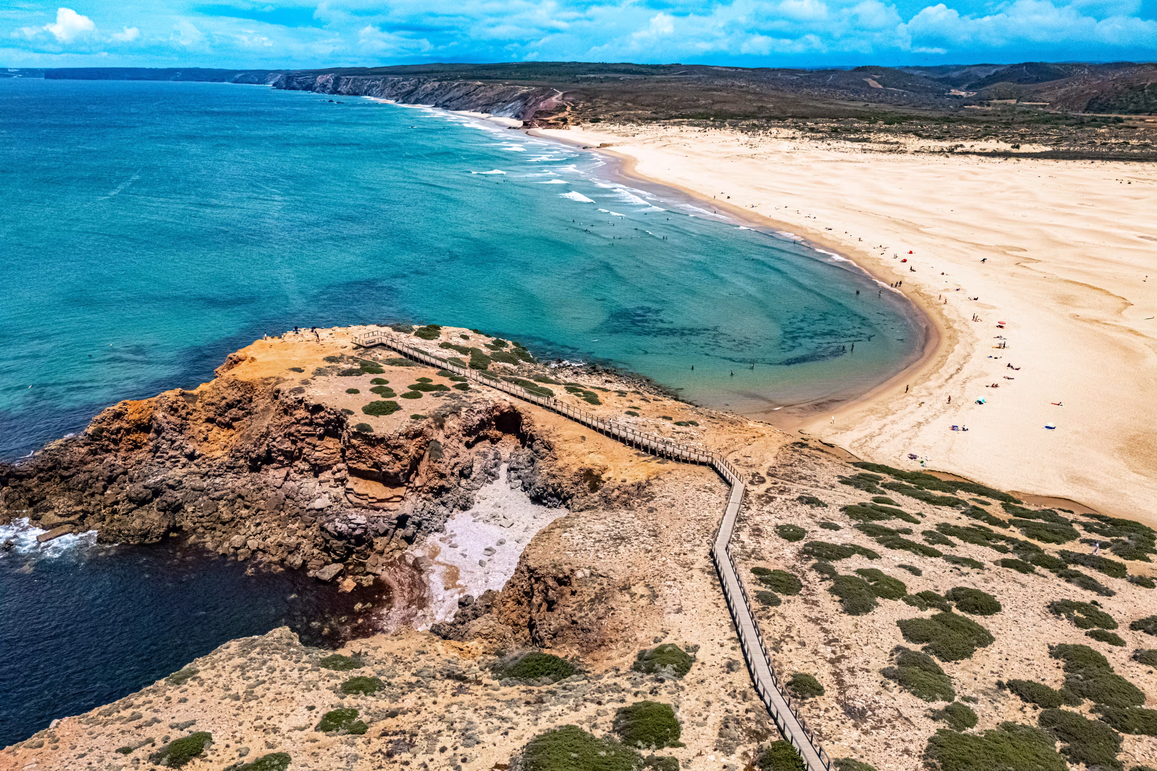 Bordeira's beach in the municipality of Vila do Bispo, Algarve, Portugal