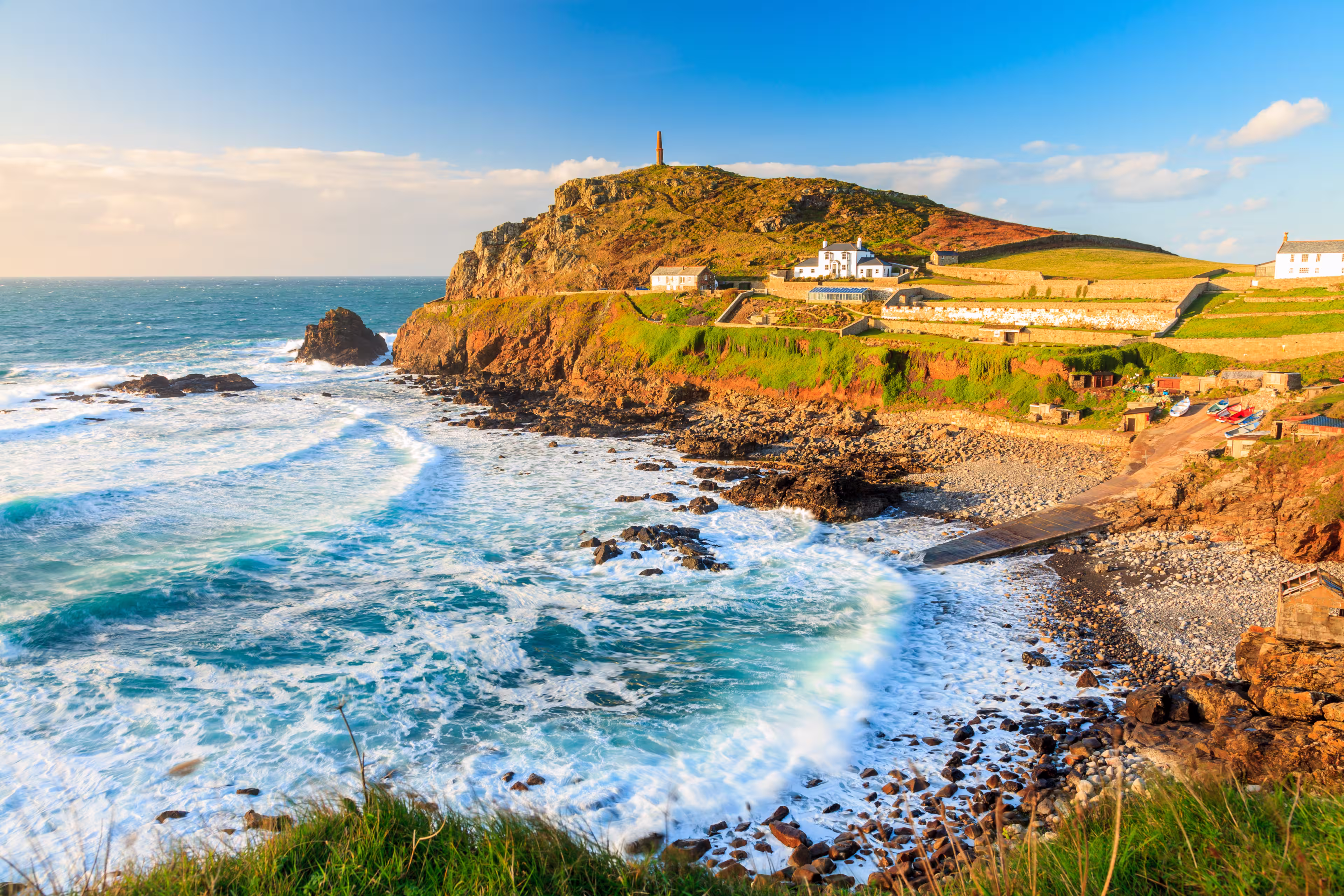 Overlooking Priests Cove at Cape Cornwall near St Just Cornwall England UK Europe