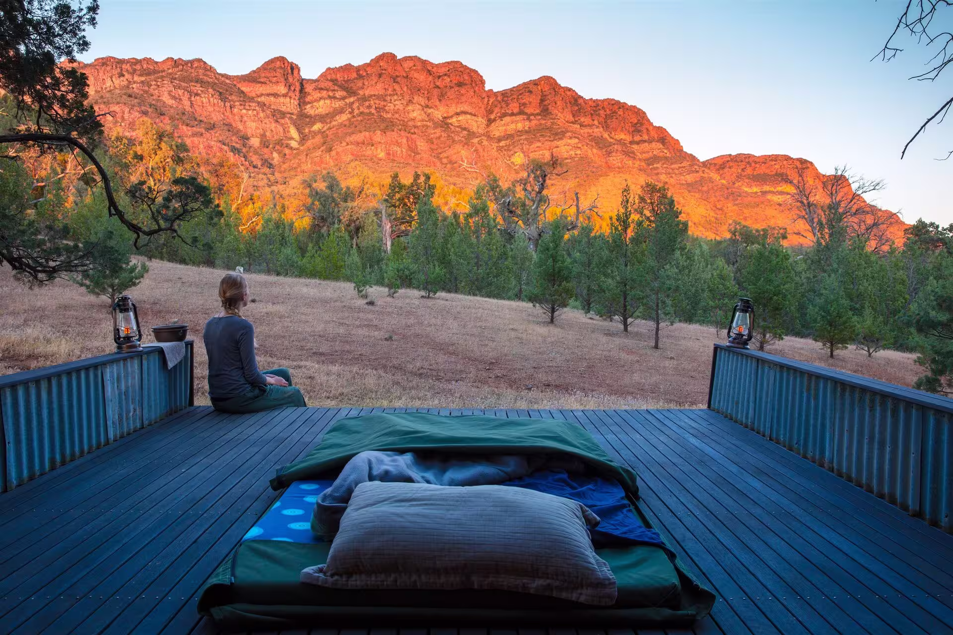 Wake up in the Flinders Ranges swag camp on the Arkaba Walk