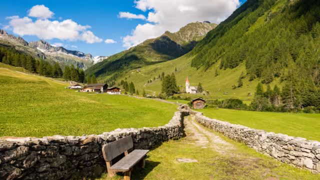 Path to the Holy Spirit Chapel, Prettau, Ahrntal, South Tyrol, Italy