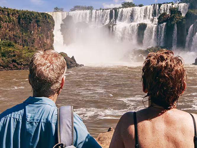 GGPBC - Couple standing in front of Iguazu Falls, Argentina