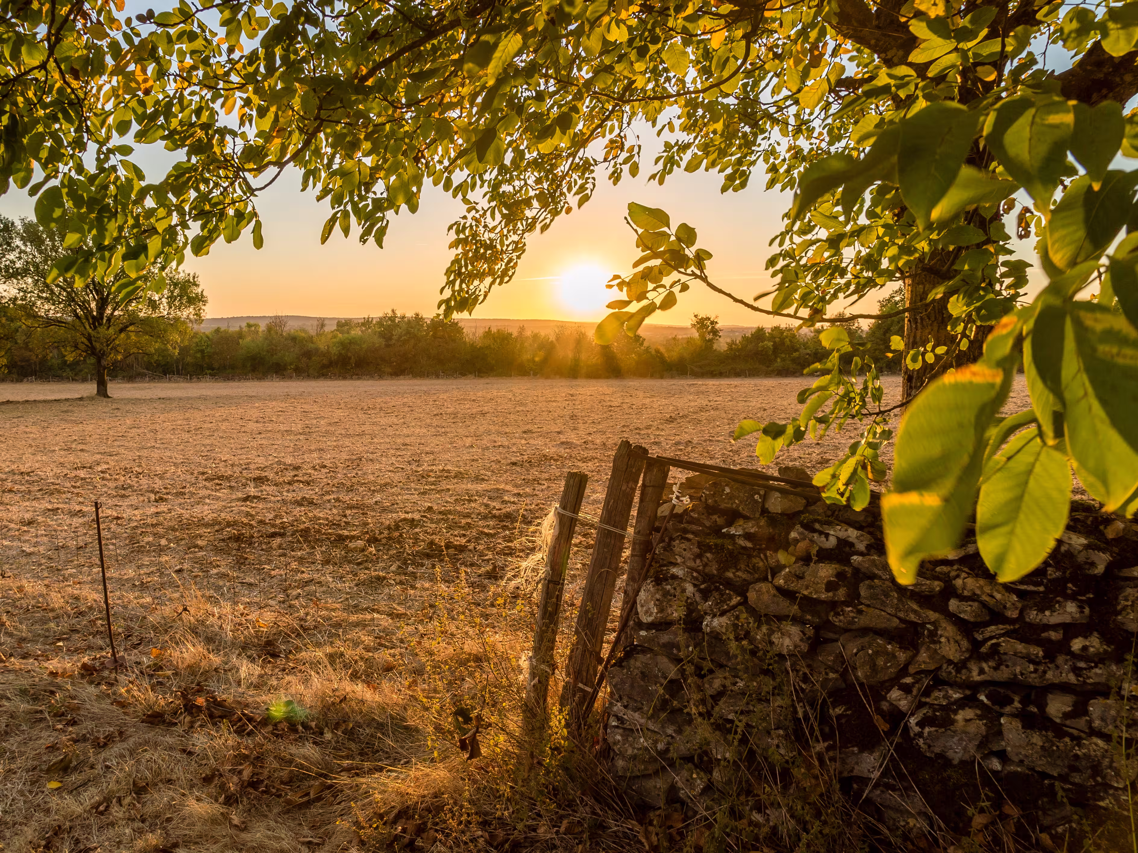 Landschaft in Query, Sonnenuntergang
