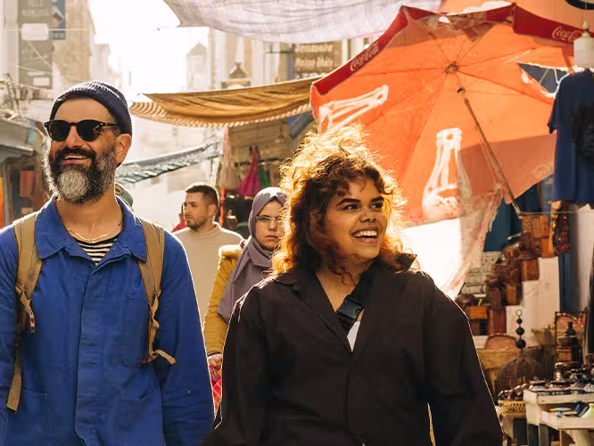 Walking the market streets of Essaouira, Morocco