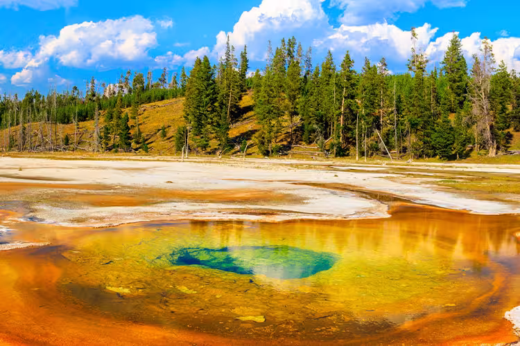 Chromatic Pool Panorama, Yellowstone National Park, Upper Geyser Basin, Wyoming