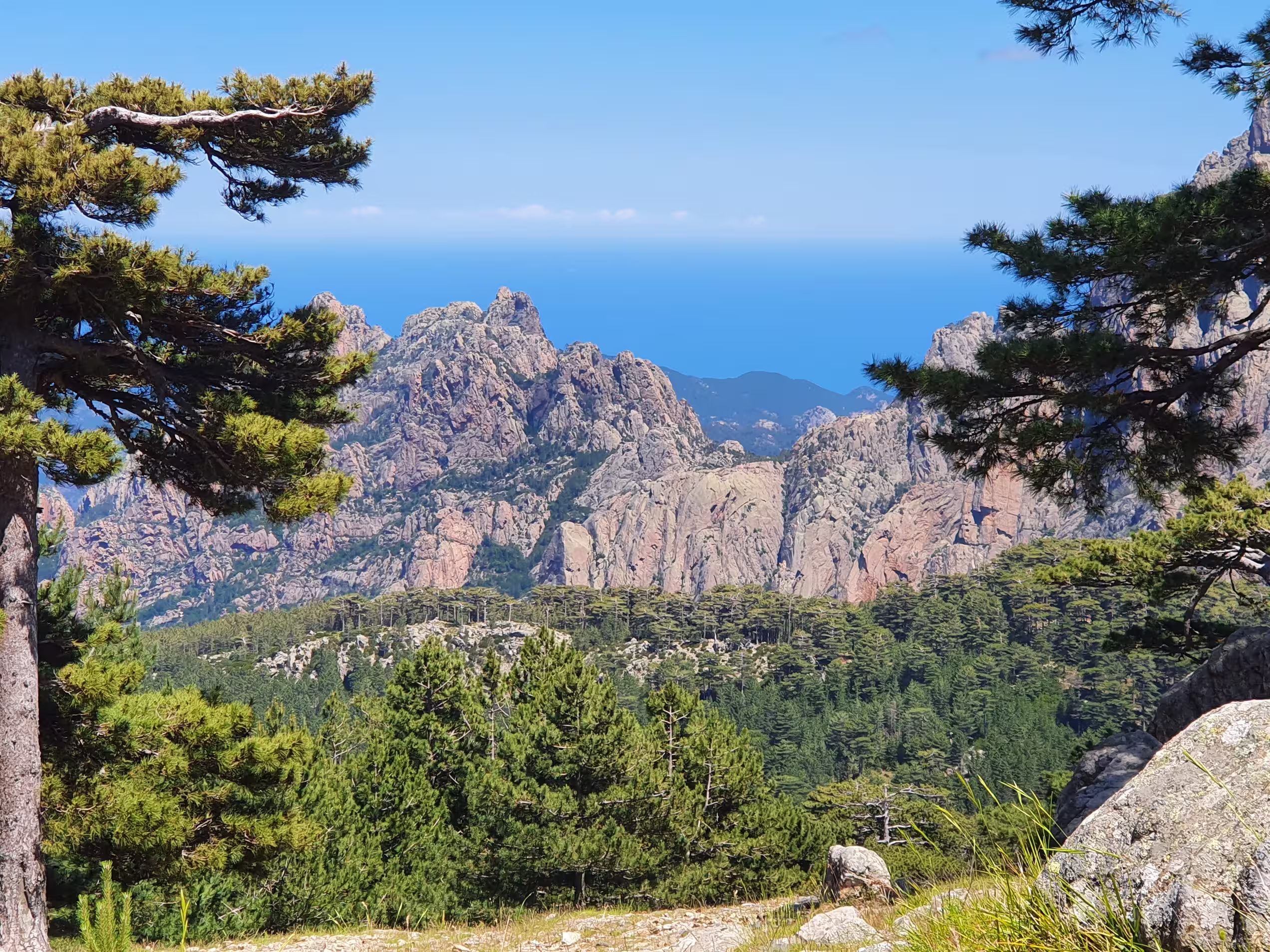 Landscape of the Needles of Bavella in Southern Corsica