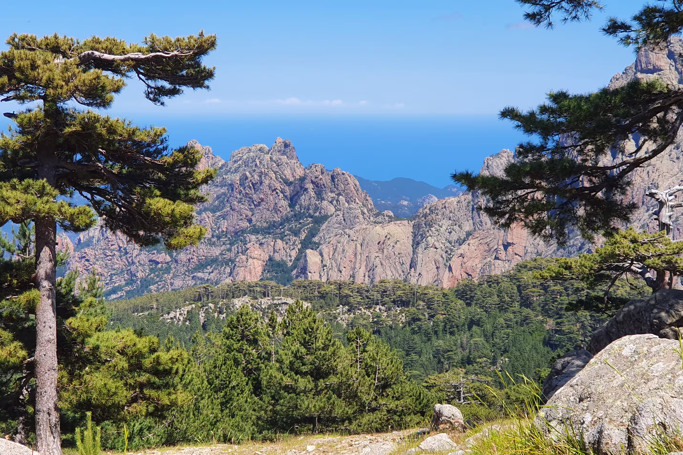 Landscape of the Needles of Bavella in Southern Corsica