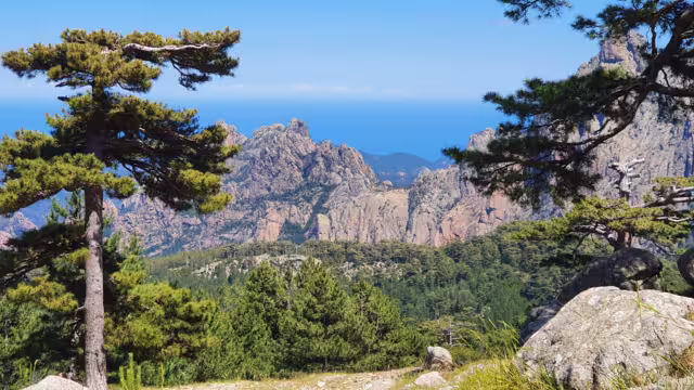 Landscape of the Needles of Bavella in Southern Corsica