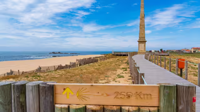 Camino Portugues Coastal Route in Matosinhos, Portugal
