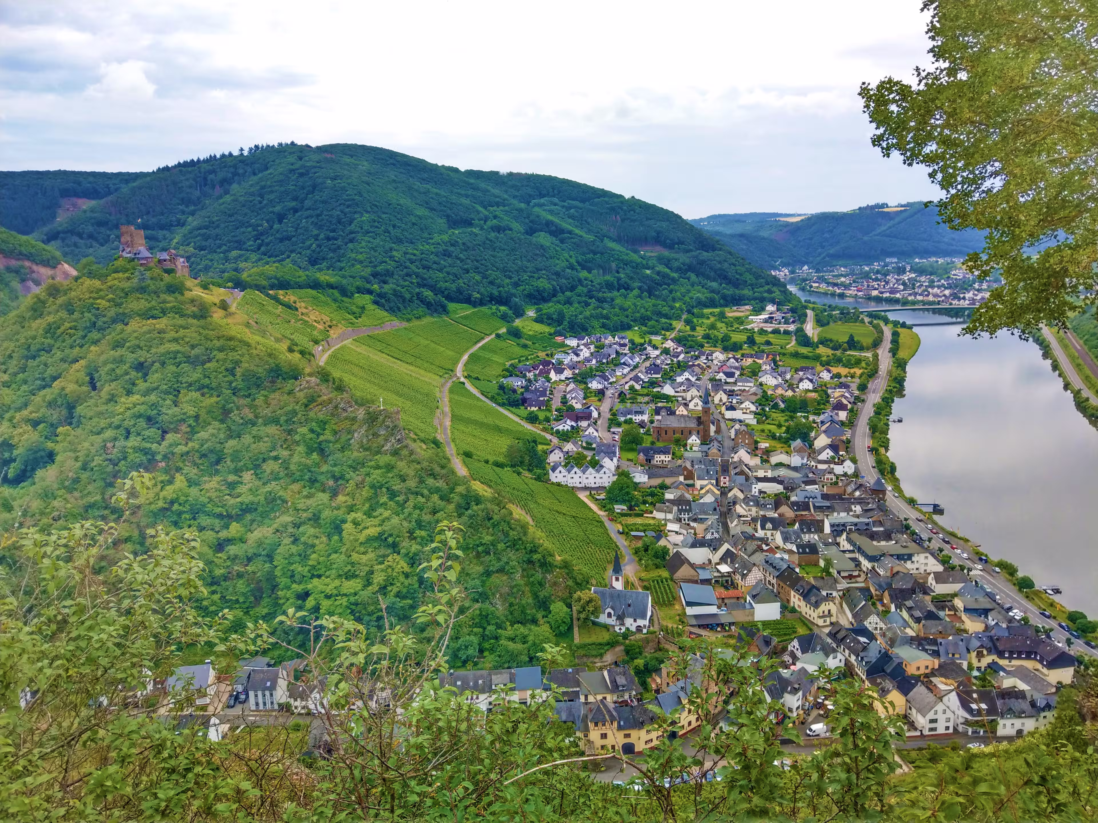 Mosel Fluss und Burg Thurant