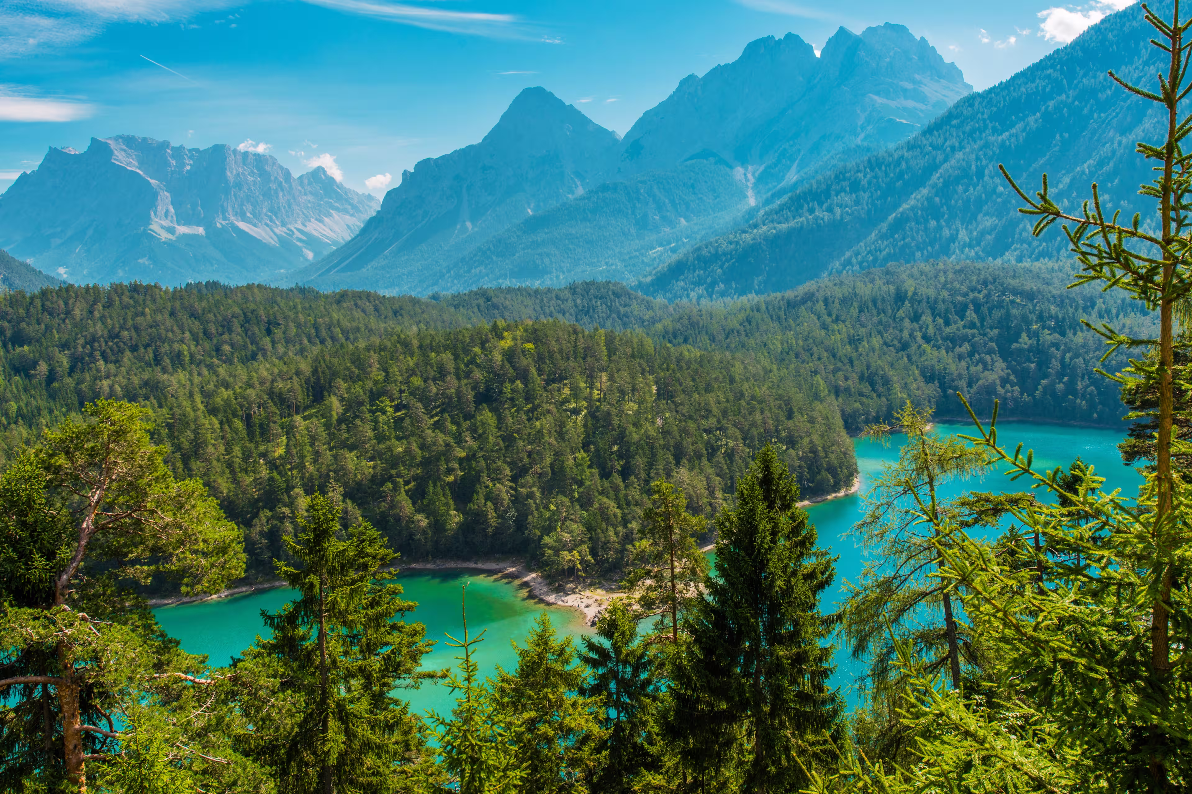 Tyrol Region of Austria. The Blindsee Lake Below the Fernpasses.