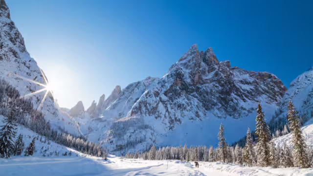 Wintermorgen Dolomiten Südtirol