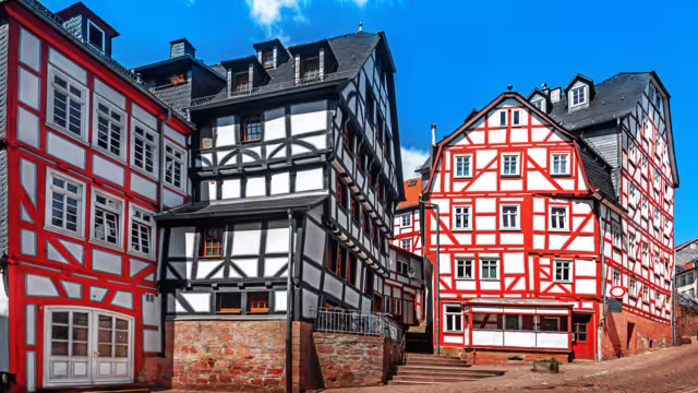 Historische Straßen der Altstadt von Marburg