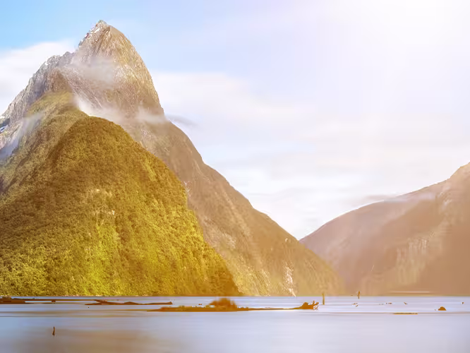 Milford Sound at sunrise, South Island, NZ