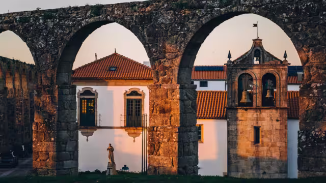The Aqueduct of Santa Clara in Vila do Conde, Portugal.