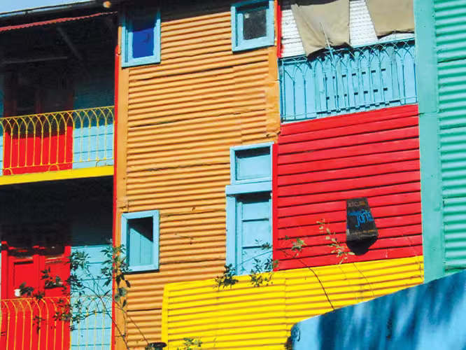 Colorful Caminito street in the La Boca neighborhood of Buenos Aires, Argentina