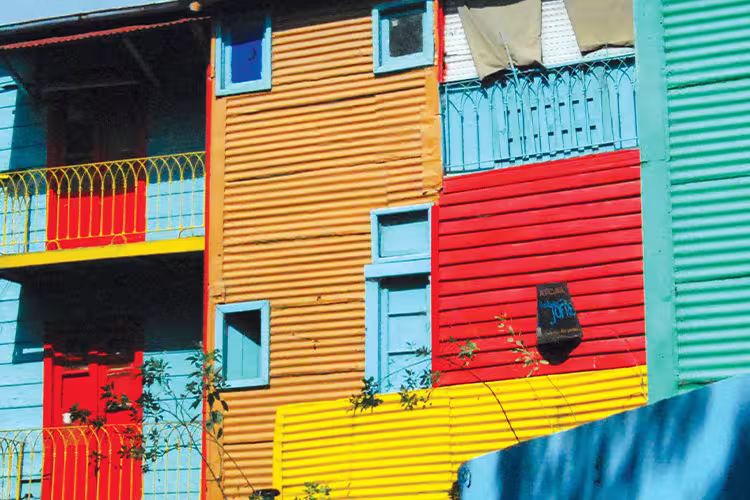 Colorful Caminito street in the La Boca neighborhood of Buenos Aires, Argentina