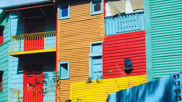 Colorful Caminito street in the La Boca neighborhood of Buenos Aires, Argentina