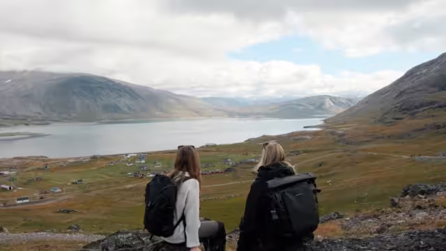 Looking out over the fjords of Greenland