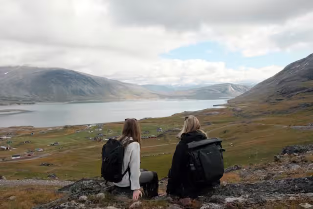 Looking out over the fjords of Greenland