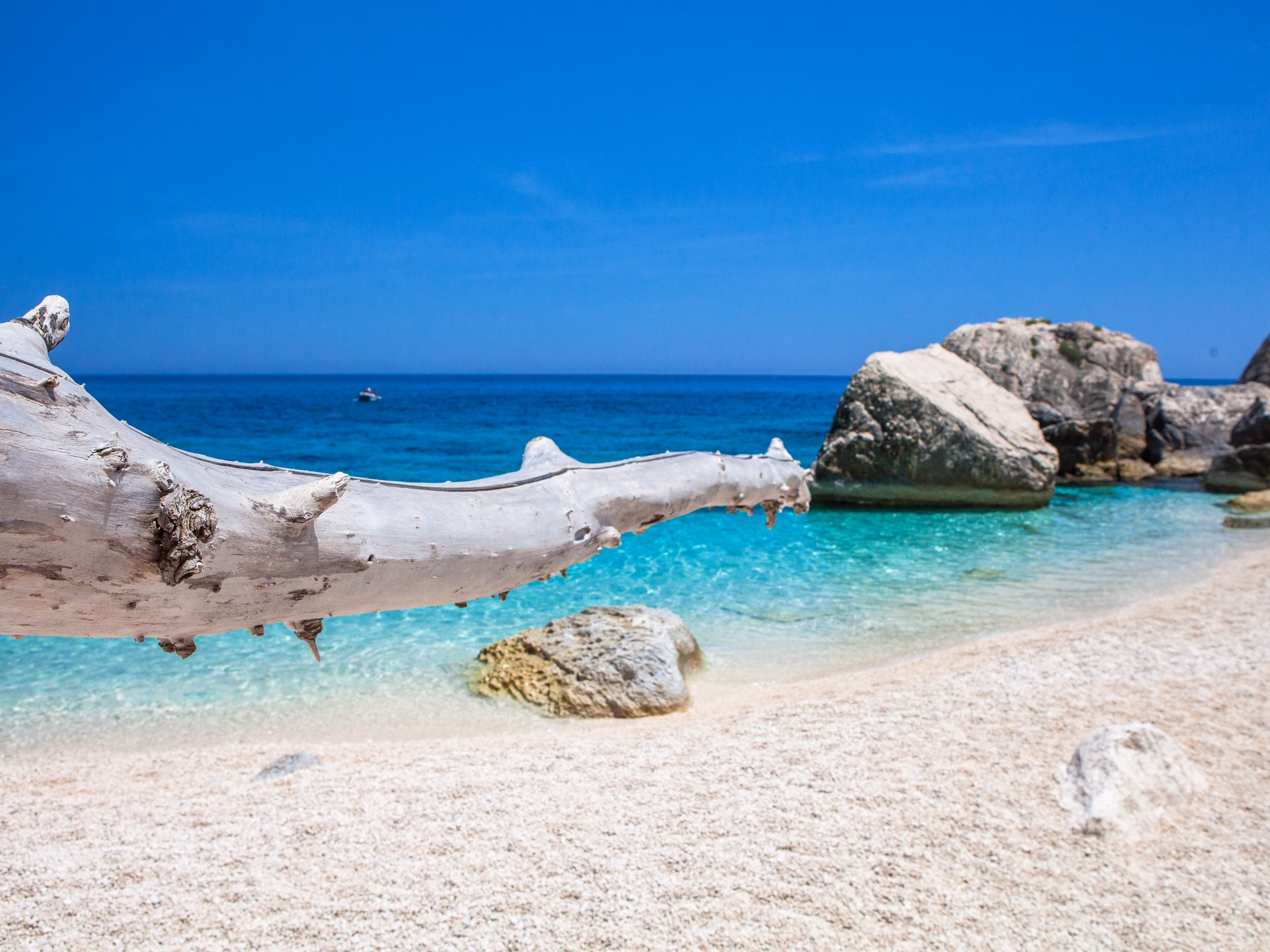 A beautiful stony beach, Golfo di Orosei, Sardinia, Italy