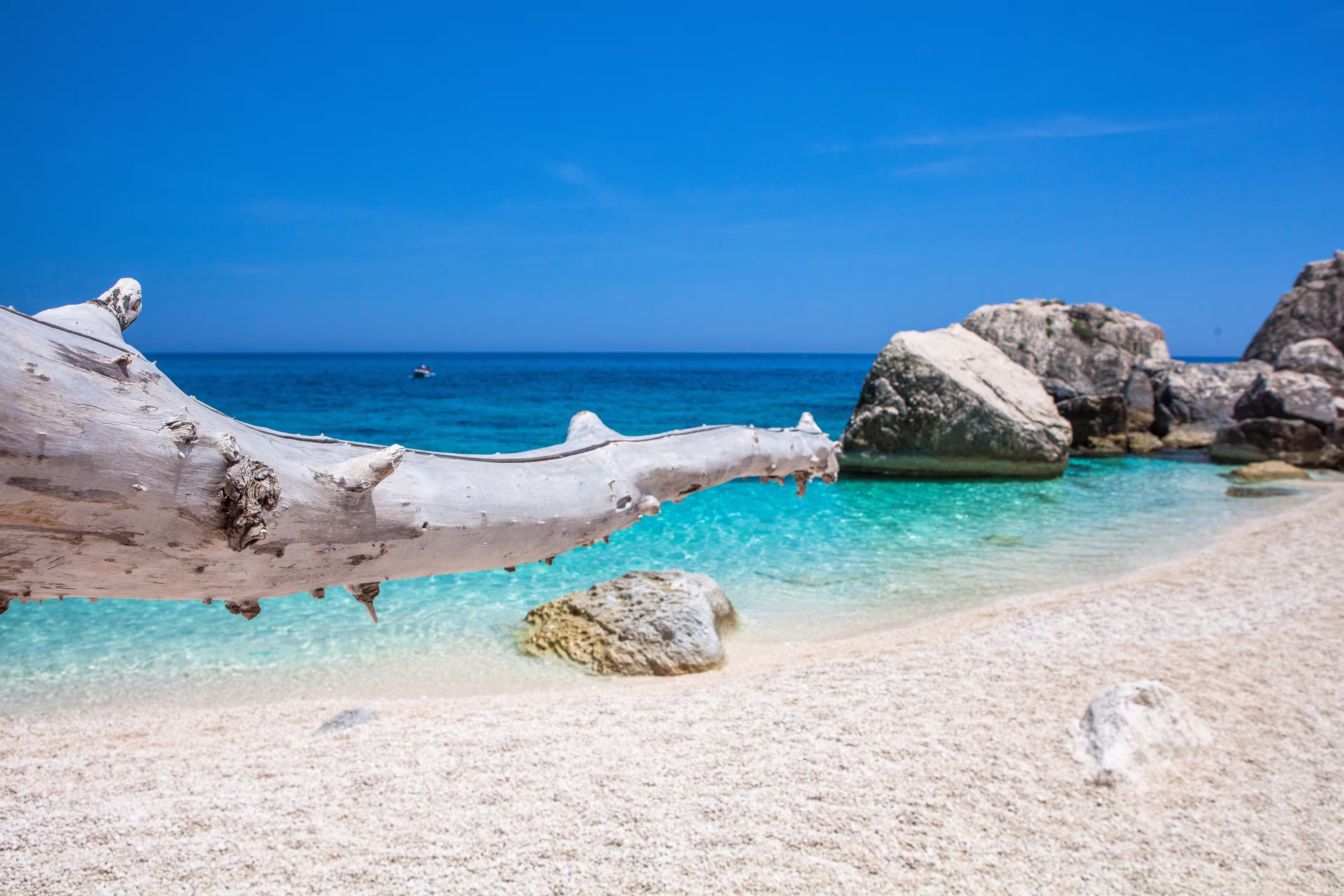 A beautiful stony beach, Golfo di Orosei, Sardinia, Italy