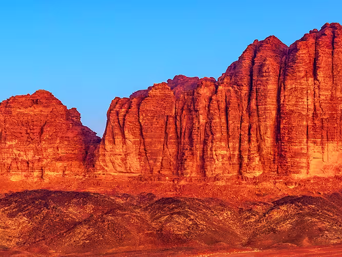 Spectacular Wadi Rum sunset in Jordan