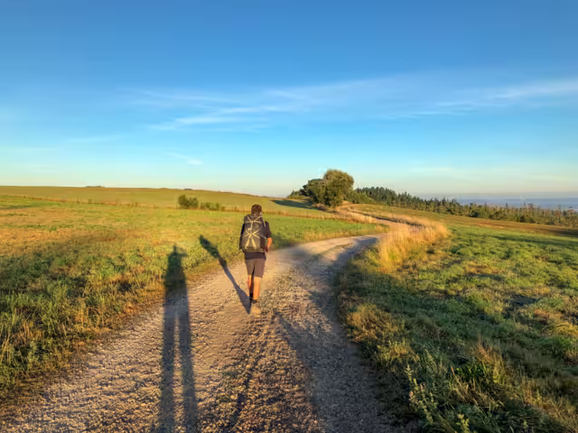 Pilgrim on the Camino de Santiago