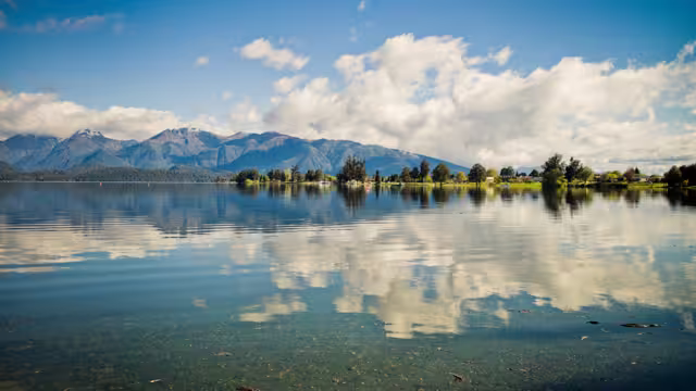 Lake Te Anau reflections, Fiordland, New Zealand