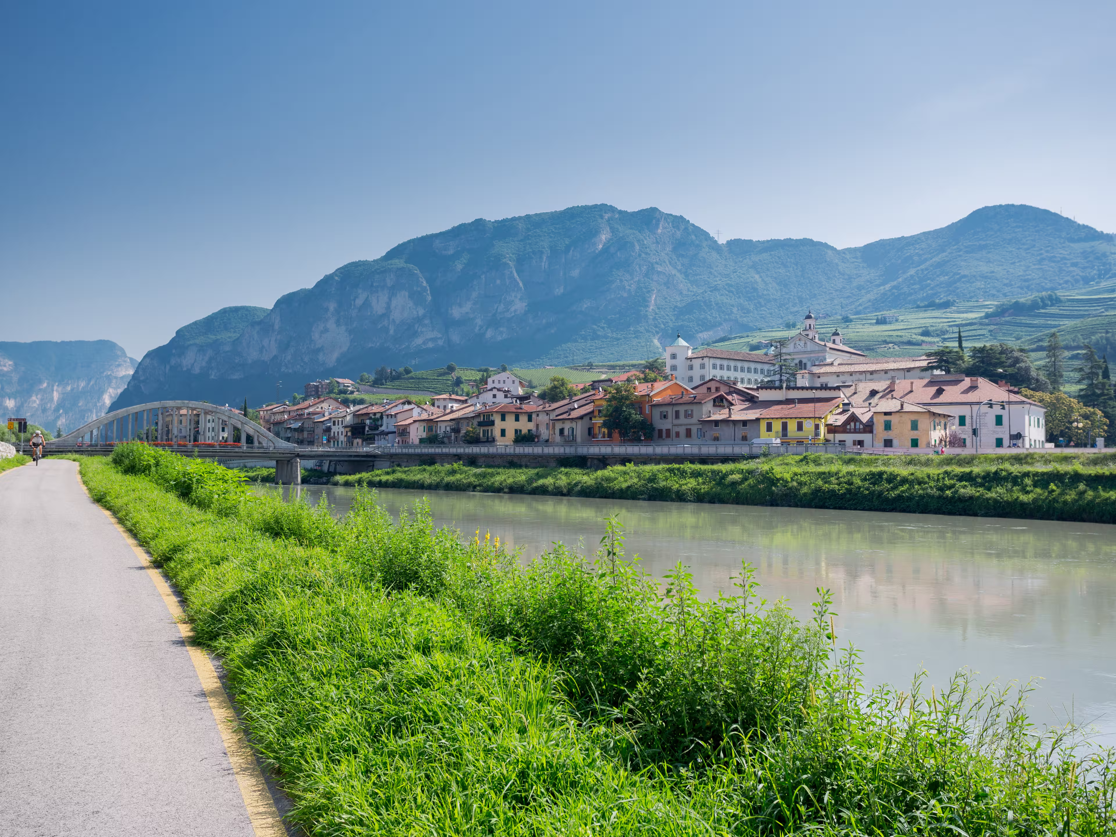 Via Claudia Augusta cycle path at San Michele  all'Adige