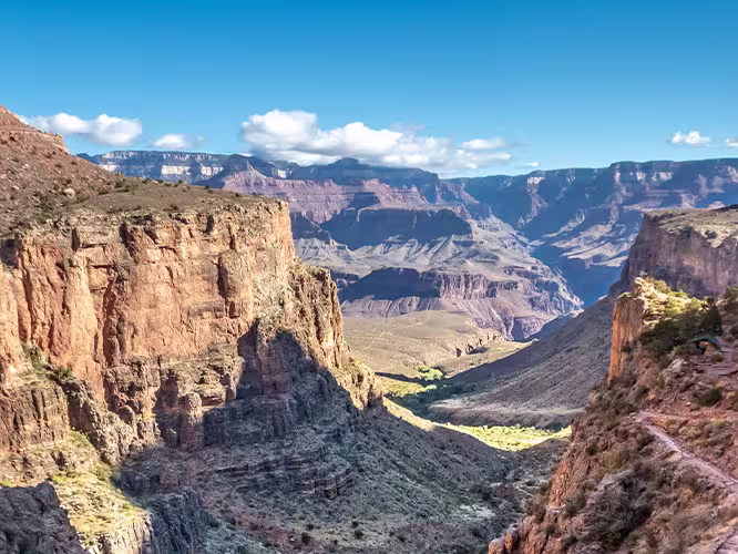 View of the South Rim part of the Grand Canyon in Arizona, U.S.A.
