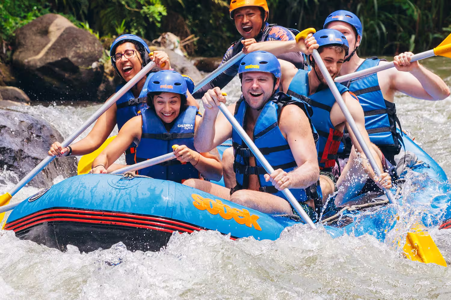 Whitewater rafting in Ubud, Bali with Intrepid Travel