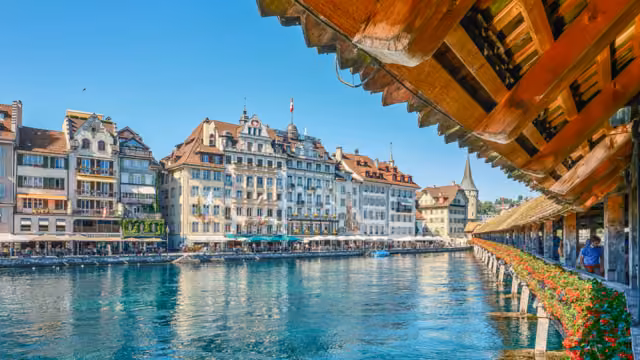 Blick von der Kapellbrücke Luzern