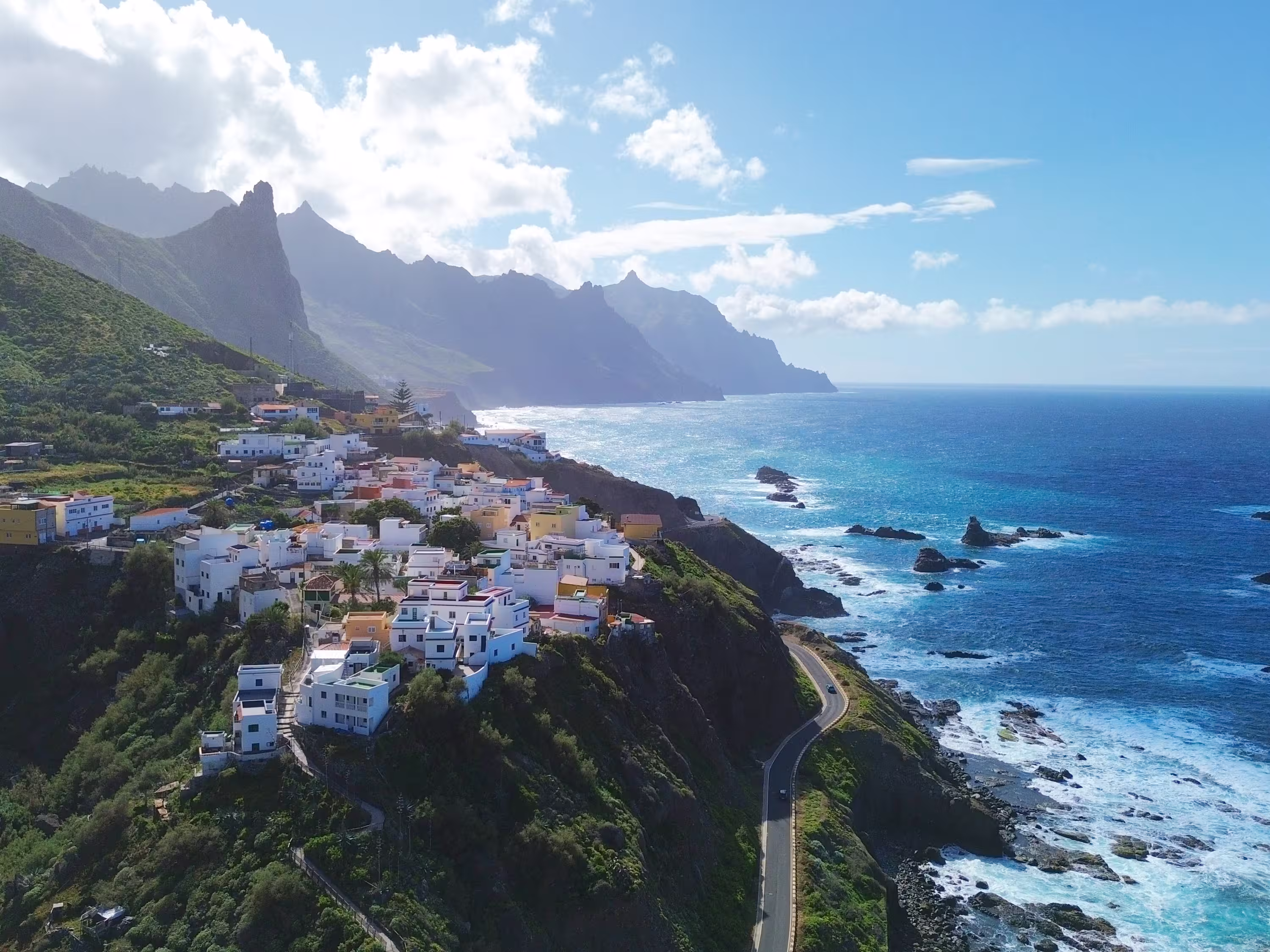 wild coast of Tenerife and ocean, Spain