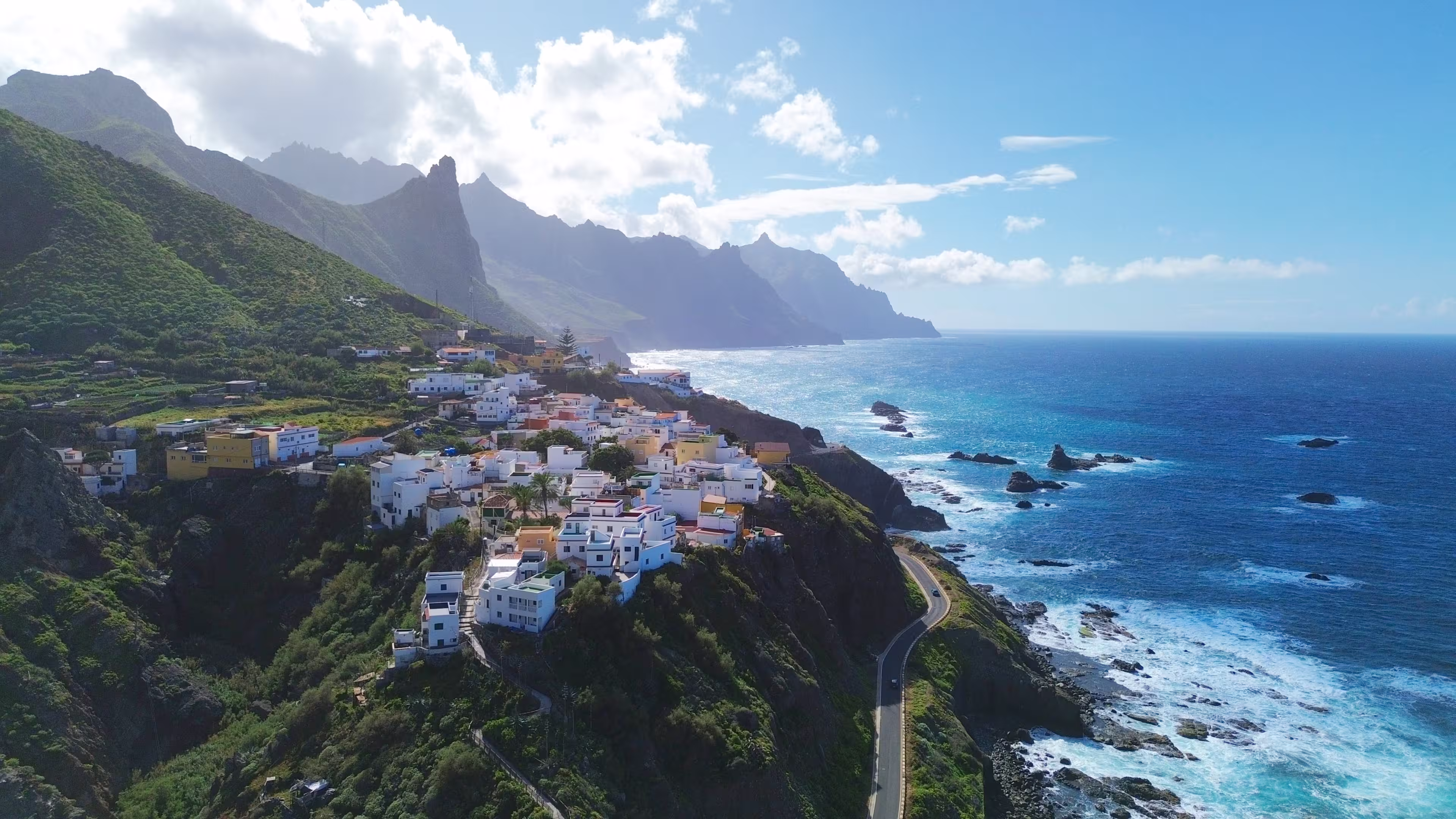wild coast of Tenerife and ocean, Spain