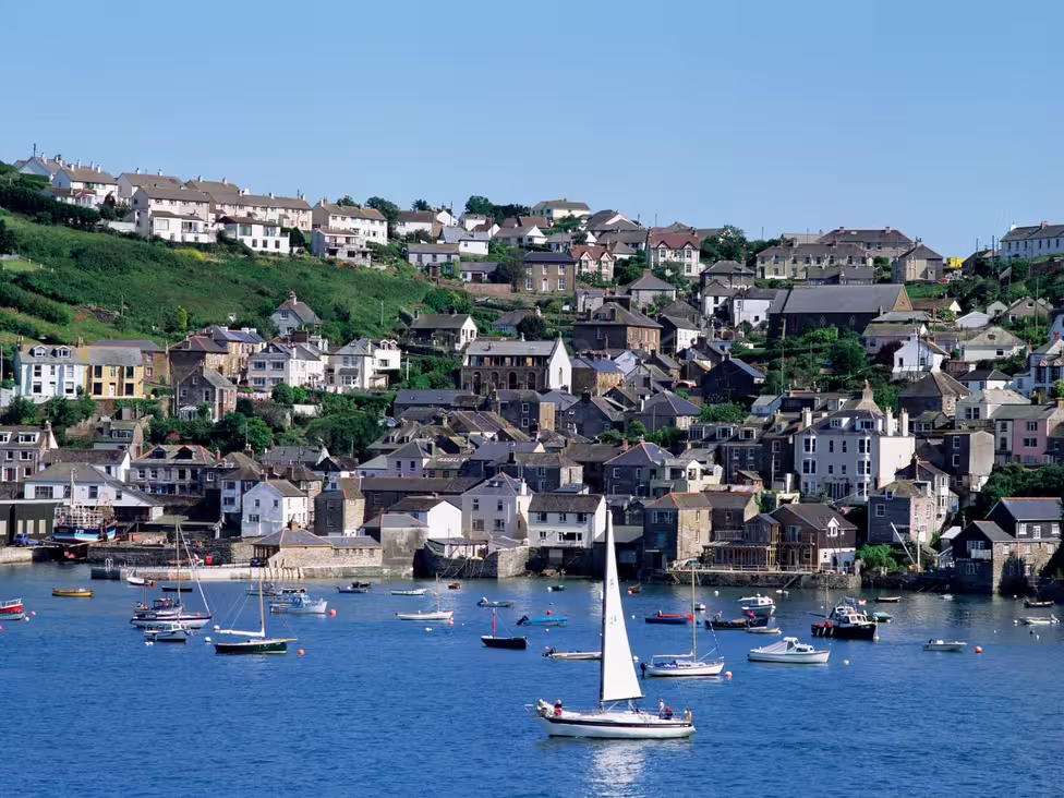 Fowey harbour, cornwall, england, united kingdom, europe