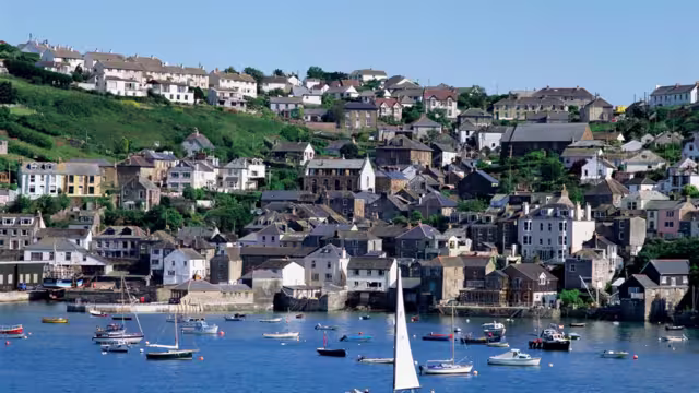 Fowey harbour, cornwall, england, united kingdom, europe