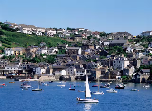 Fowey harbour, cornwall, england, united kingdom, europe