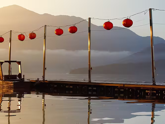 Taiwan Sun Moon Lake Sunrise