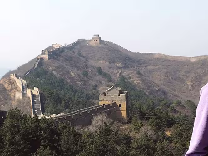 china great wall woman smiling