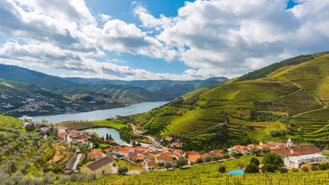 Douro Valley, Portugal.  The Douro Valley is a historic wine region and registered as a UNESCO World Heritage Site for its cultural landscape.