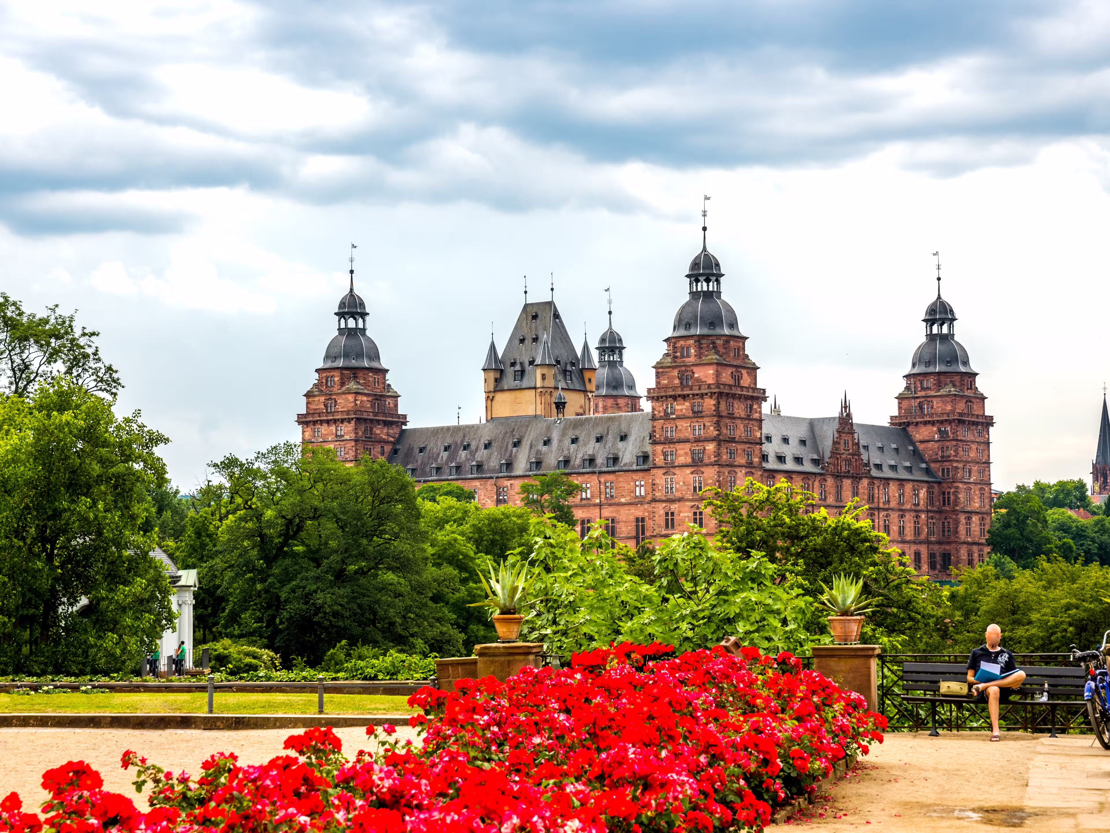 View over Castle Johannesburg, Aschaffenburg, Germany