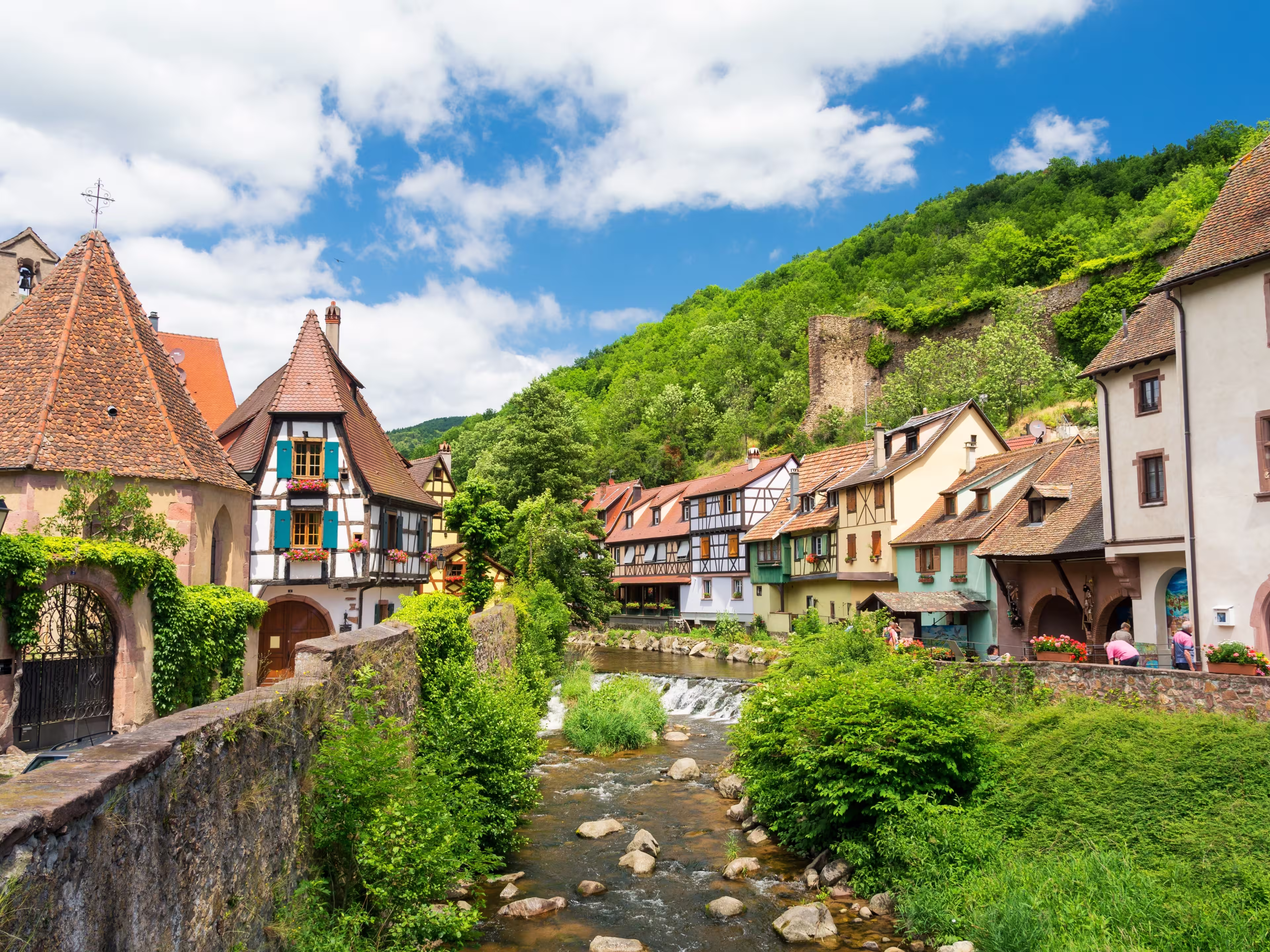 view on Kaysersberg village, Alsace, France