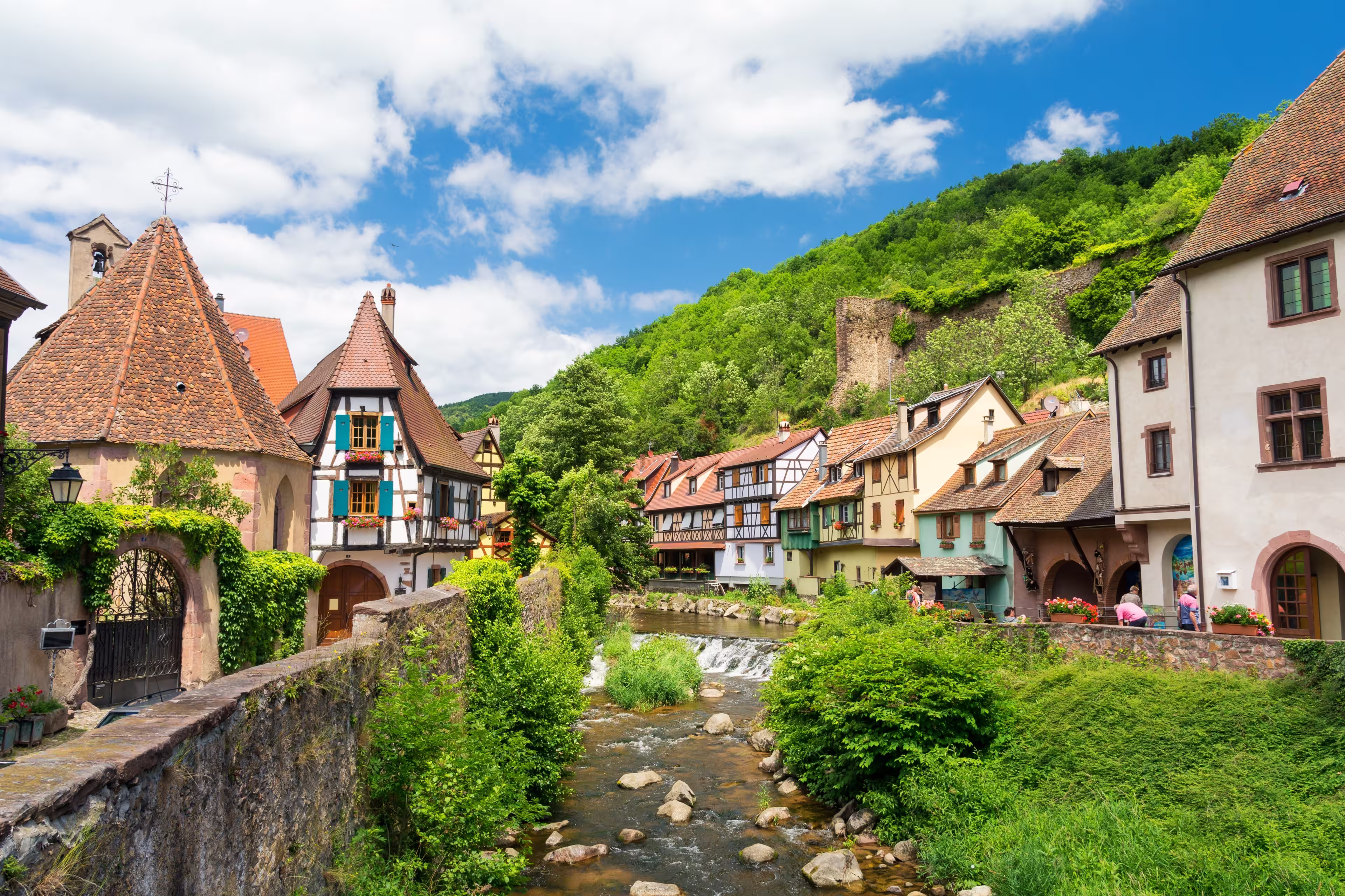 view on Kaysersberg village, Alsace, France